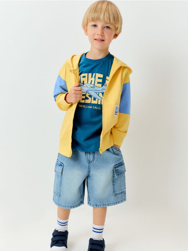 Sinsay - Bermude Din Denim - albastru