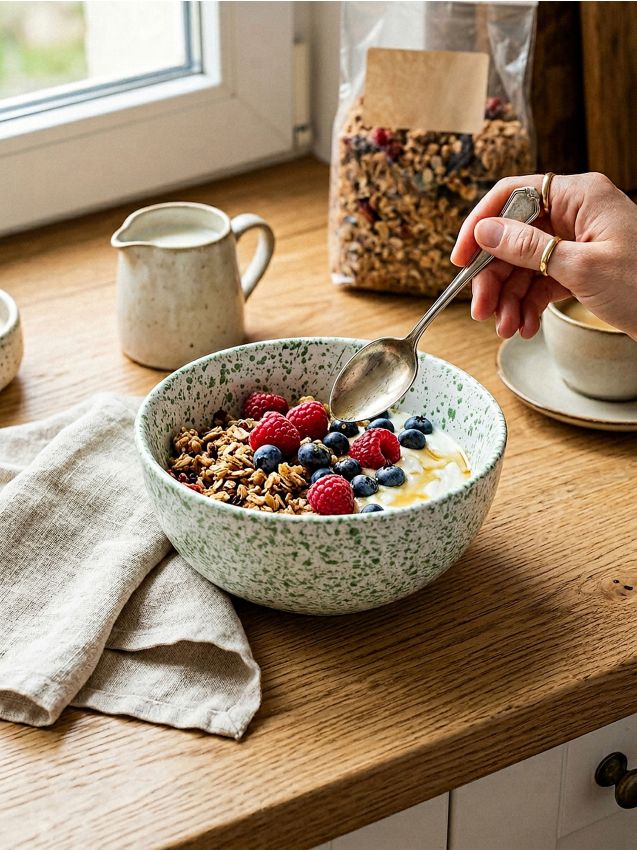 Sinsay - Bol cu model stropit - verde-pal