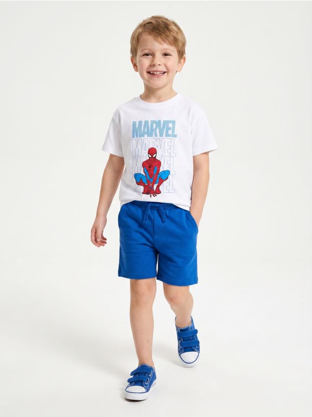 Sinsay - Tricou din bumbac cu imprimeu Spider-Man - alb