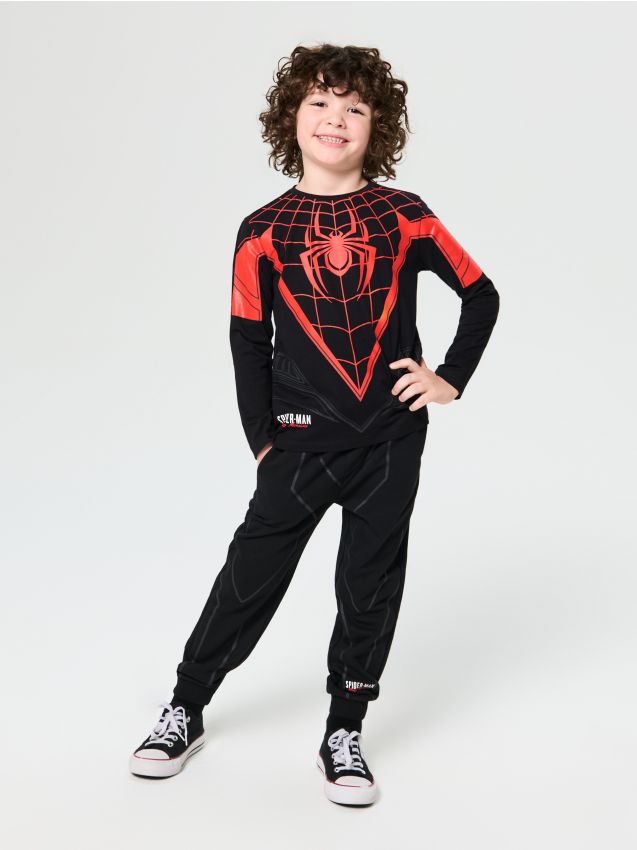 Sinsay - Compleu din jerseu Marvel - negru