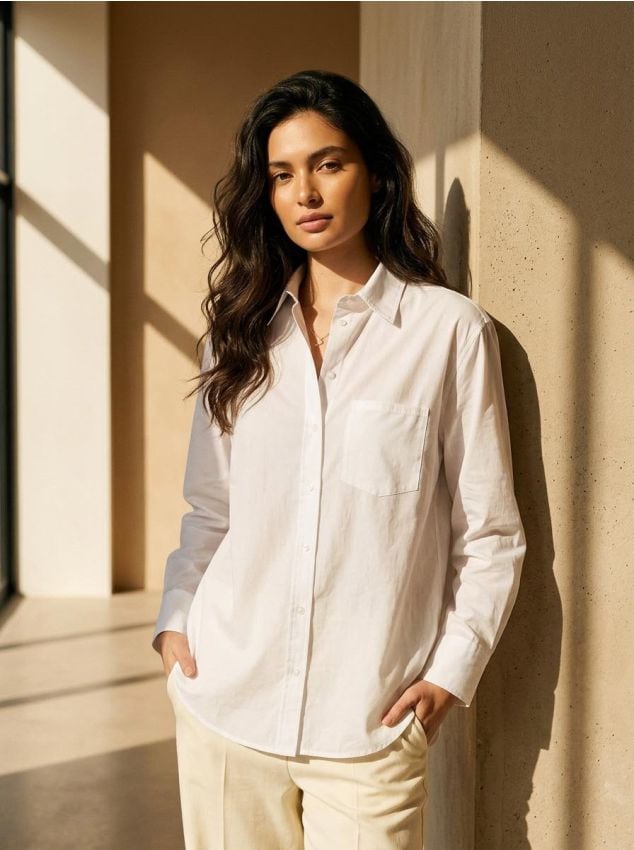 Sinsay - Cămașă din bumbac - alb