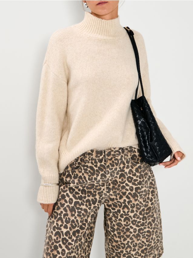 Sinsay - Maletă reiată - béžová