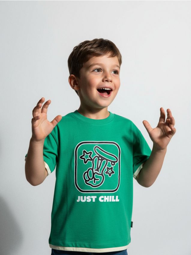 Sinsay - Tričko s krátkym rukávom - green spruce