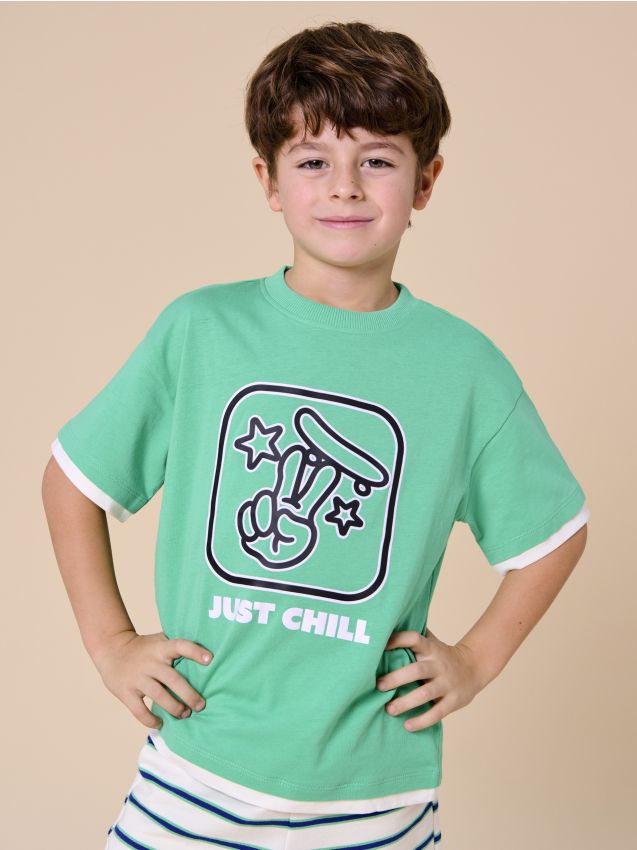 Sinsay - Tričko s krátkym rukávom - green spruce