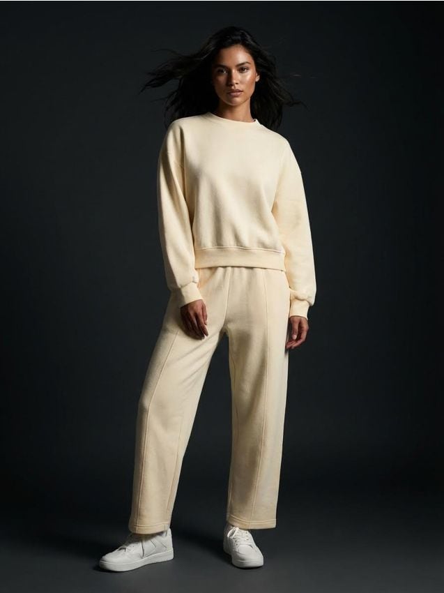 Pantaloni da tuta barrel - giallo chiaro
