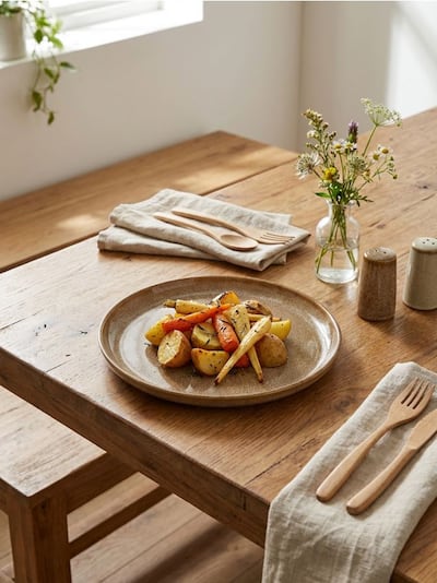 Ühevärviline lame taldrik