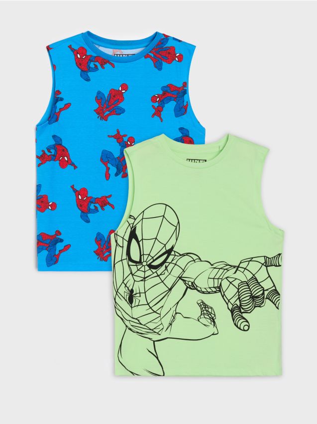 Sinsay - Tricouri din bumbac cu imprimeu 2 buc Spider-Man - multicolor