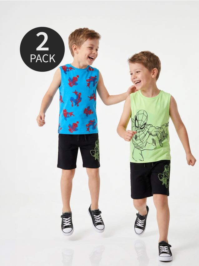 Sinsay - Tricouri din bumbac cu imprimeu 2 buc Spider-Man - multicolor