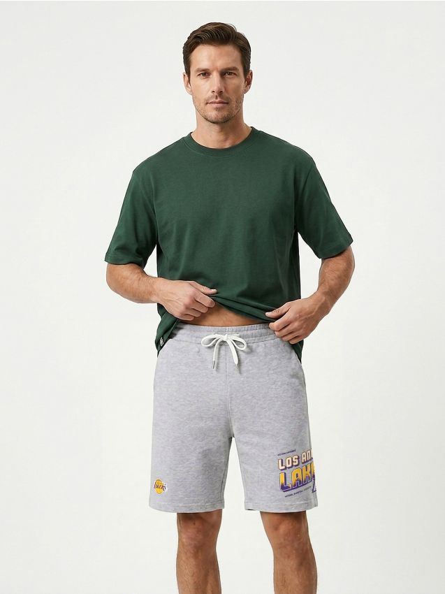 Sinsay - Pantaloni sport scurți Los Angeles Lakers NBA - gri deschis