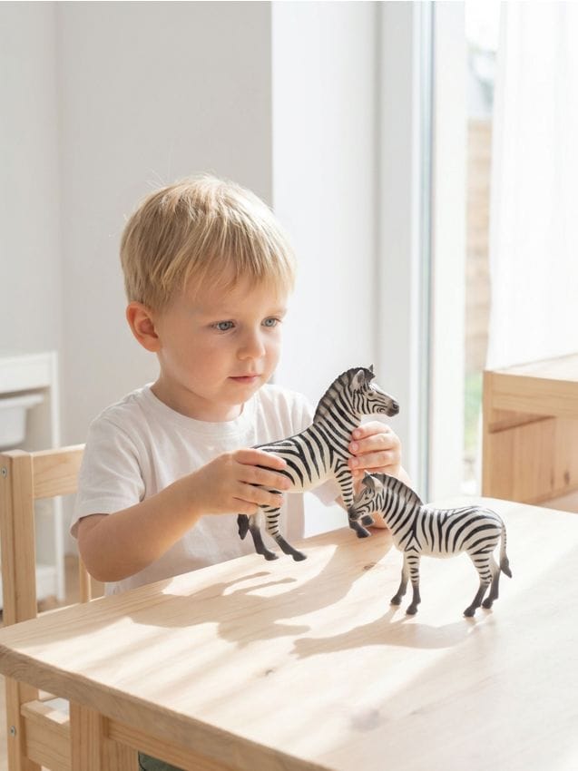 Sinsay - Set de figurine zebre, 2 buc. - negru