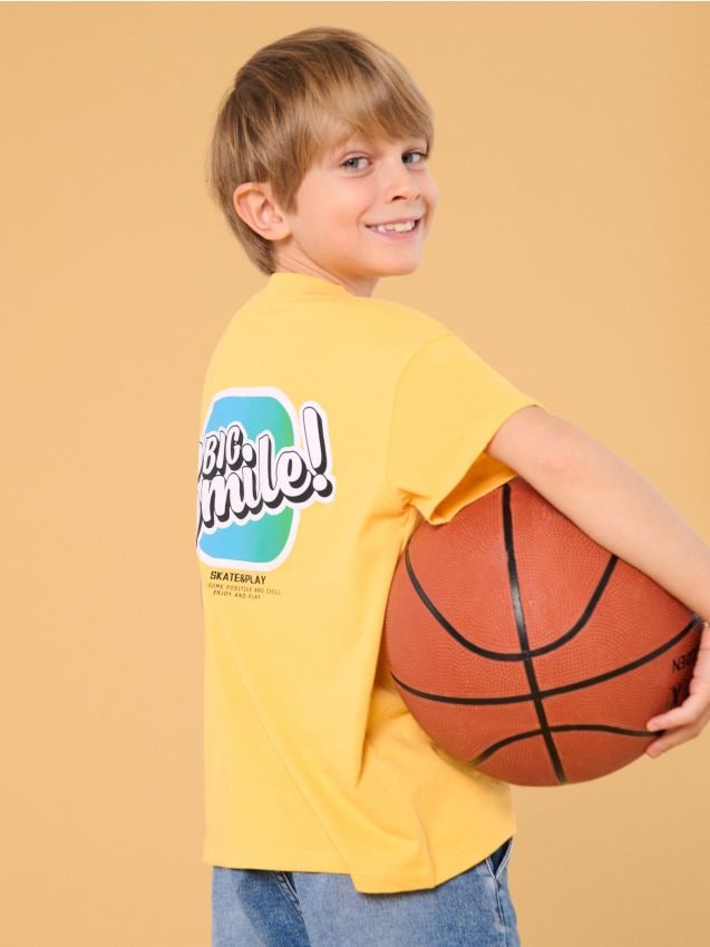 Sinsay - Tričko s krátkym rukávom - žltá