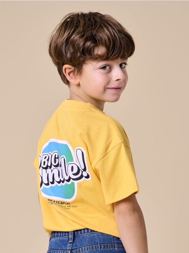Sinsay - Tricou cu mânecă scurtă - galben