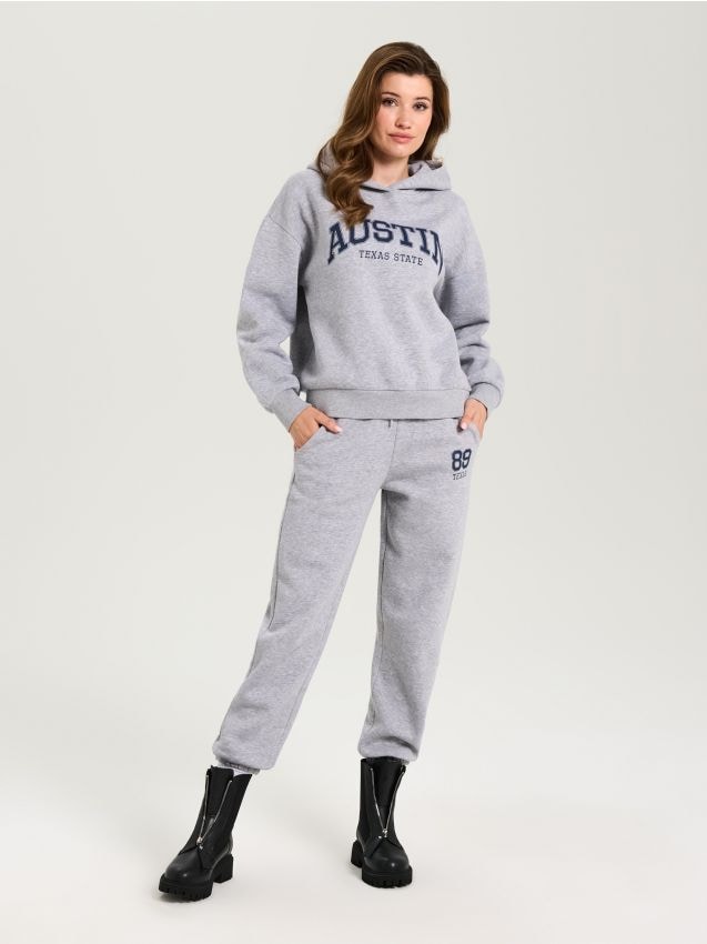 Sinsay - Pantaloni sport - gri deschis