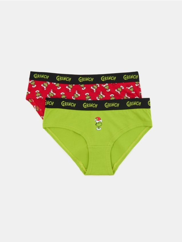 Sinsay - Hipster nohavičky 2 balení Grinch - viacfarebná