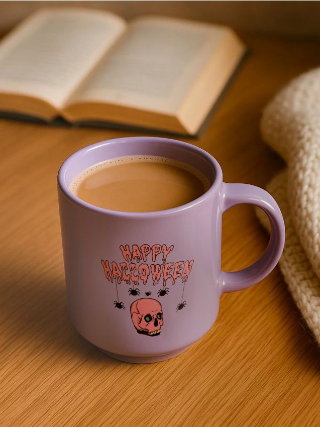 Sinsay - Keramický hrnček s uškom na Halloween - fialová