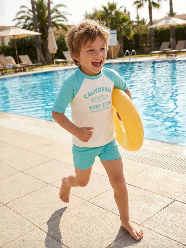 Sinsay - Koszulka plażowa UPF 50 z krótkim rękawem - zielony