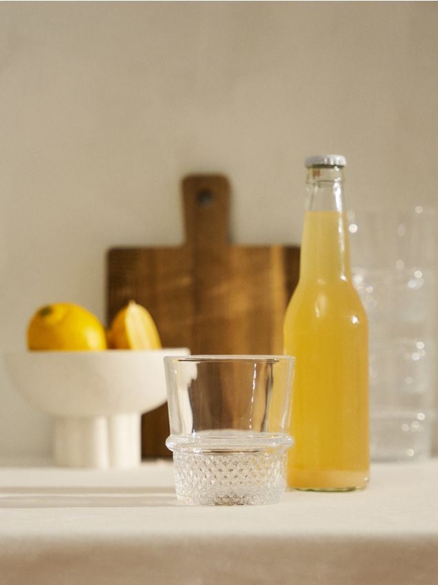 Sinsay - Set de pahare cu striații 4 pack - clear