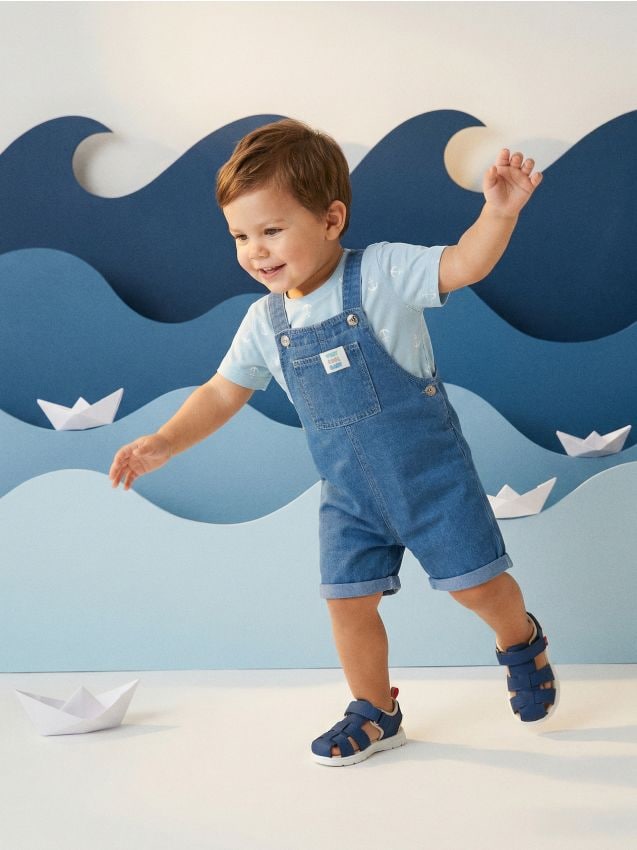 Sinsay - Jeansowe szorty ogrodniczki - Inny