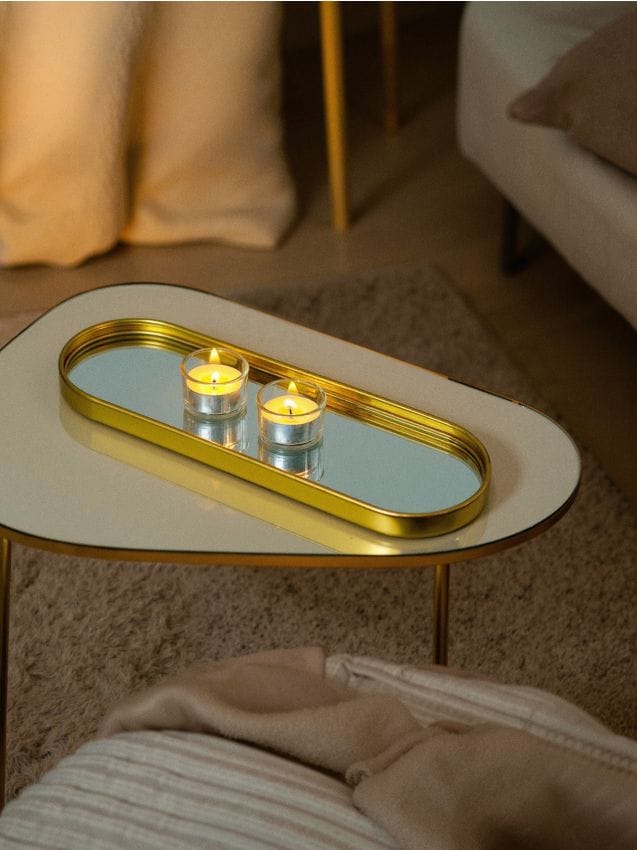 Sinsay - Dekoratívny podnos s ozdobnými okrajmi - zlatá