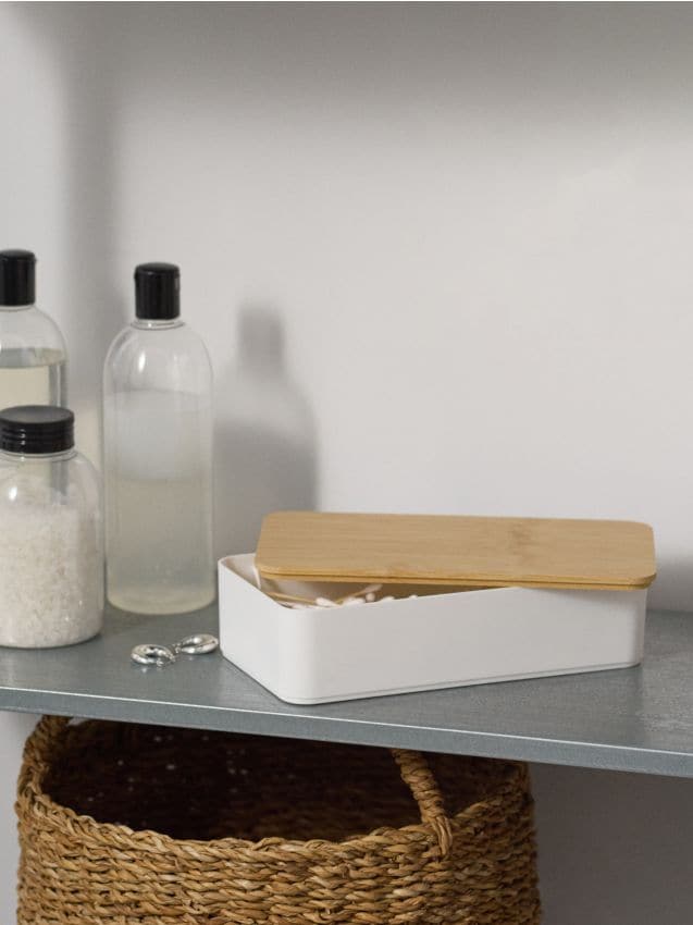 Sinsay - Úložná krabica s vekom - krémová