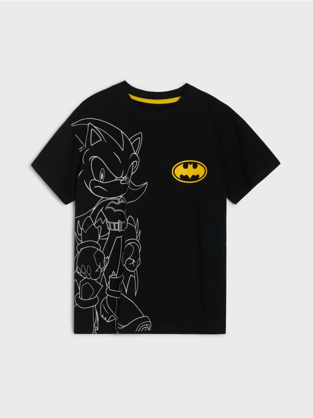 Sinsay - Tricou din bumbac cu imprimeu Sonic x DC - negru