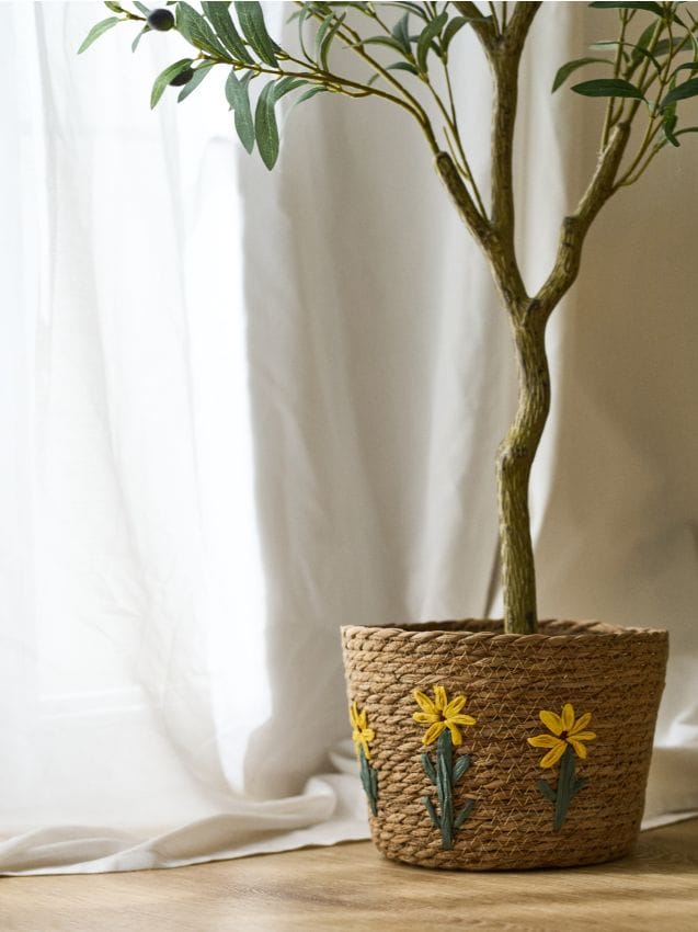 Sinsay - Coș de depozitare împletit - bej