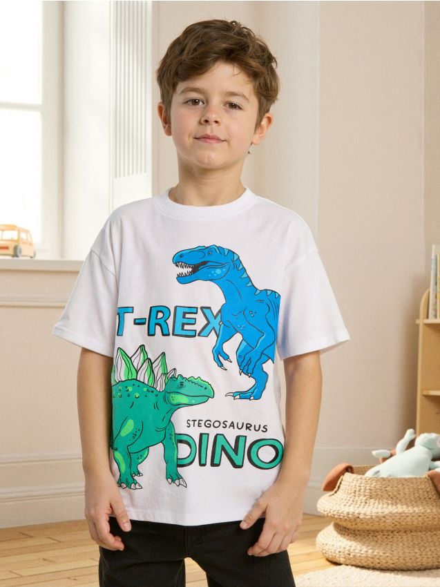 Sinsay - Tričko s krátkym rukávom a ozdobným výstrihom - biela