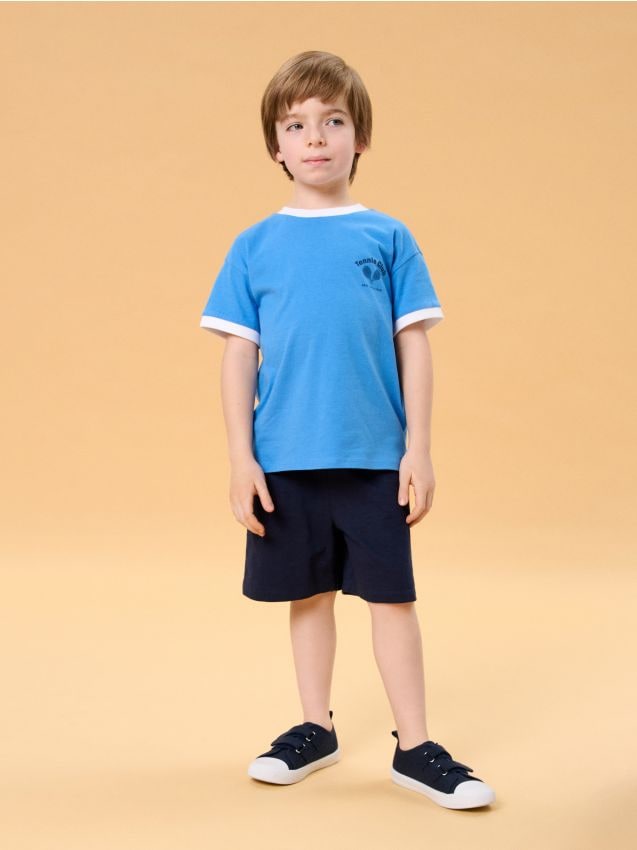 Sinsay - Tricou cu mânecă scurtă - albastru-violet