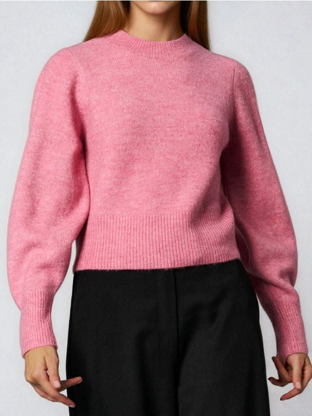 Sinsay - Pulover basic - roz-trandafiriu