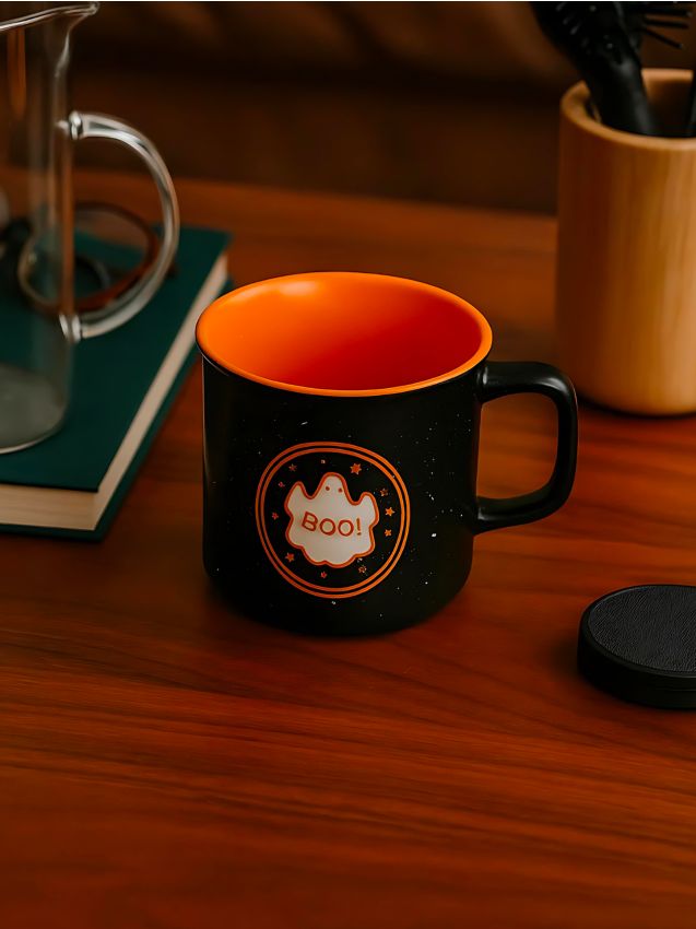 Sinsay - Cană ceramică cu toartă pentru Halloween - negru