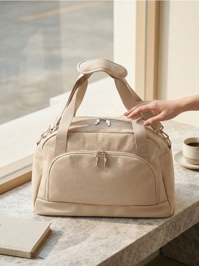 Sinsay - Geantă de călătorie cu bretea detașabilă Cinnamoroll - bej