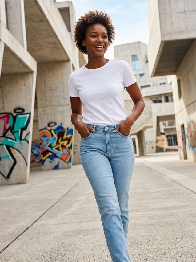 Sinsay - Tricou din bumbac basic - alb