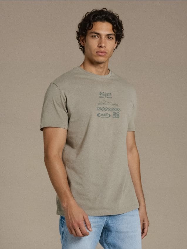 Sinsay - Tricou din bumbac cu imprimeu - verde-pal