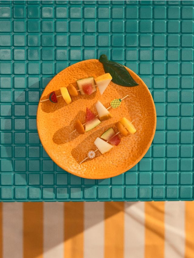 Set di stuzzicadenti con motivo frutta 50 pezzi - multicolor