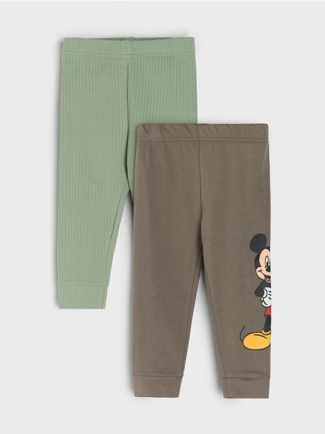 Sinsay - Set de 2 perechi de colanți Mickey Mouse - negru-antracit