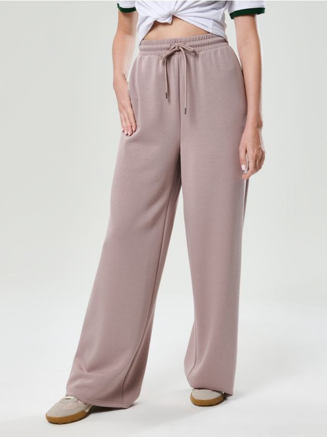 Sinsay - Nohavice soft touch s prímesou viskózy - béžová