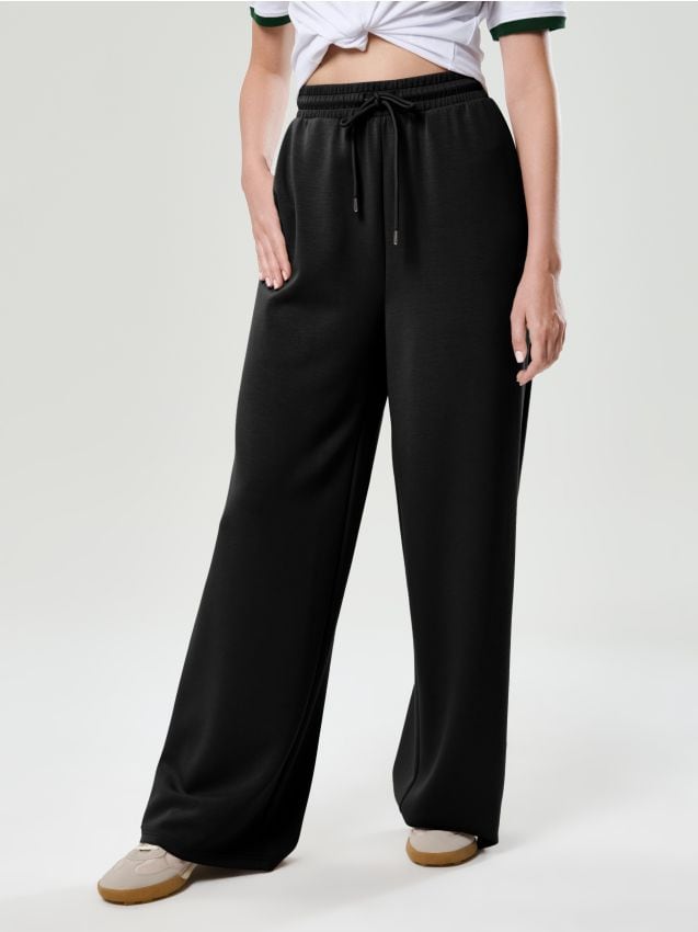 Pantaloni soft touch cu adaos de vâscoză - SINSAY
