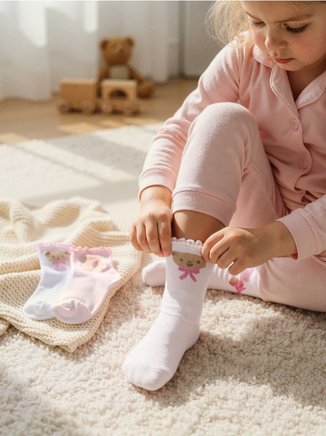 Sinsay - Ponožky 3 kusy - viacfarebná