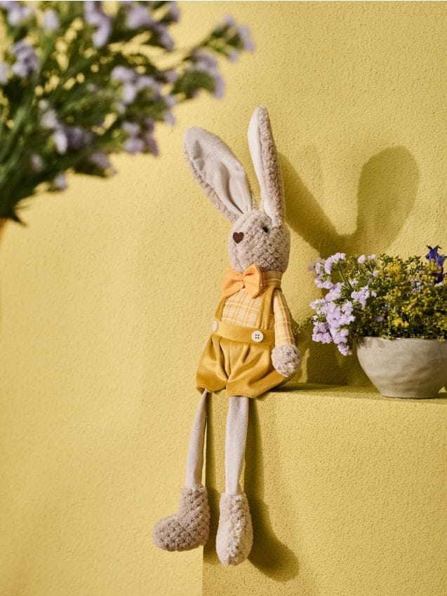 Sinsay - Decorațiune de Paște în picioare în formă de iepuraș - galben