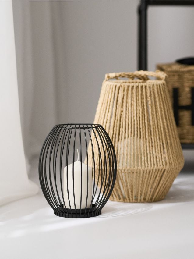 Sinsay - Suport metalic pentru lumânări tip tealight - negru