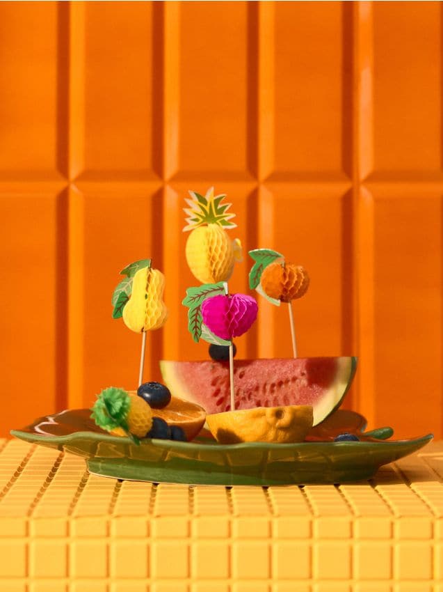 Set di stuzzicadenti con motivo frutta 25 pack - multicolor