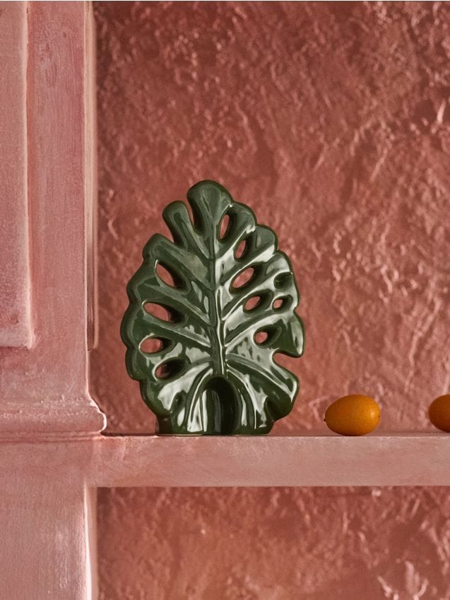 Sinsay - Decorațiune de stat în formă de monstera - verde-închis