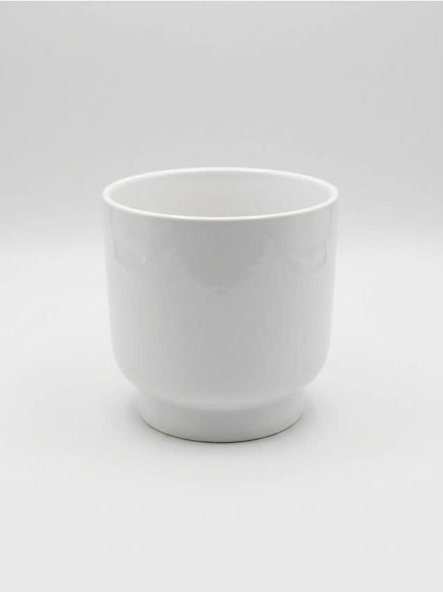 Sinsay - Mască ceramică pentru ghiveci cu bază înălțată - crem