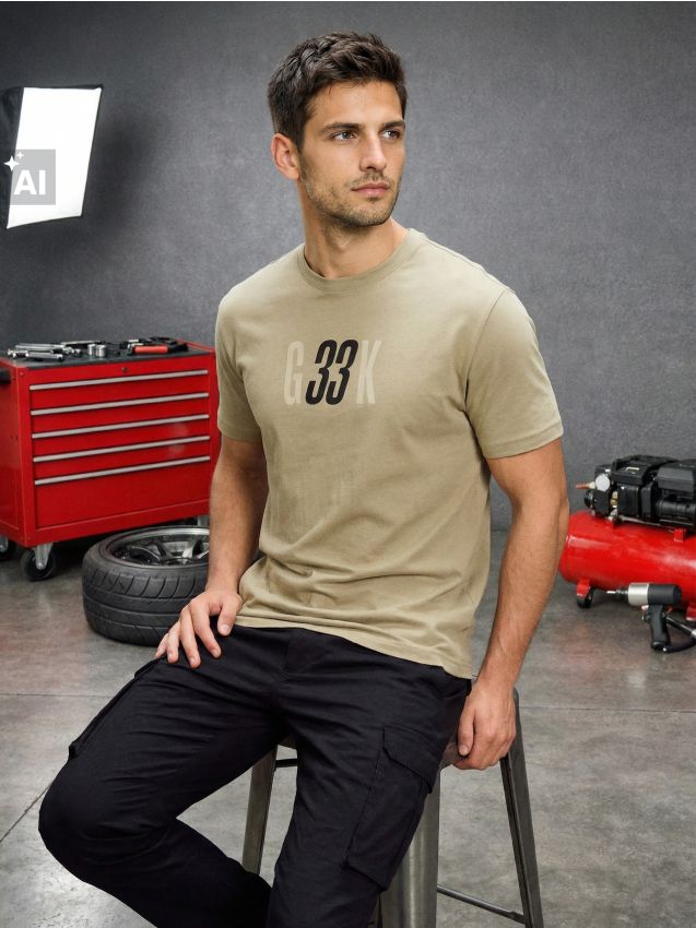 Sinsay - Tricou din bumbac cu mânecă scurtă - verde-pal