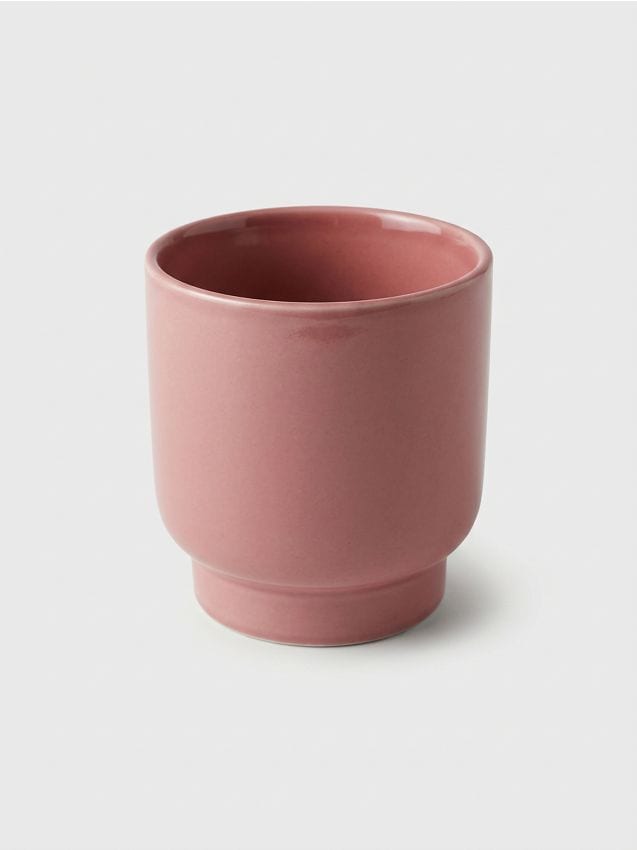 Sinsay - Mască ceramică pentru ghiveci cu bază înălțată - roz-pastel