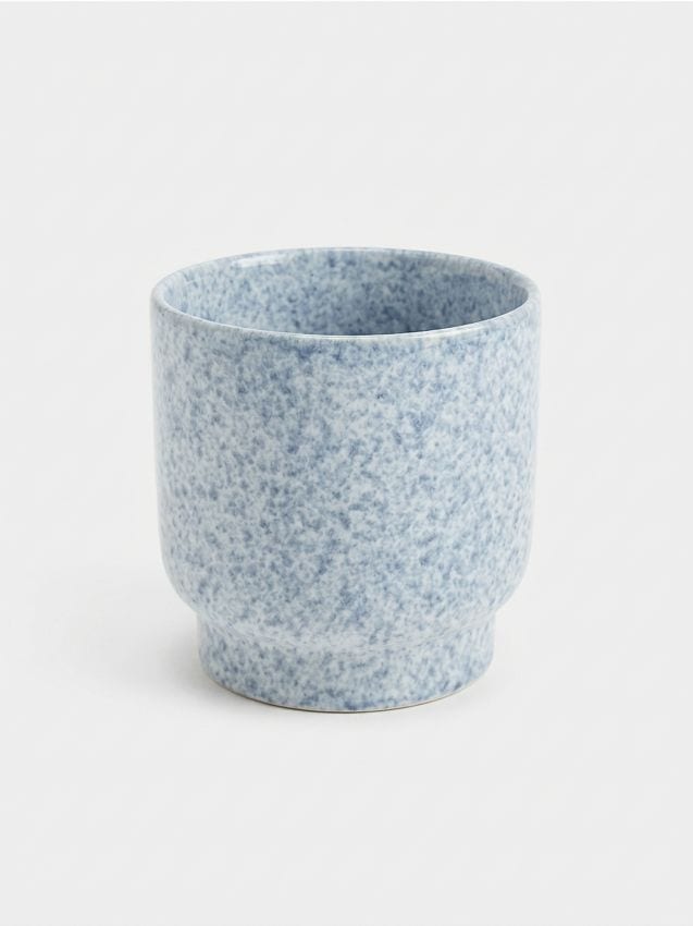 Sinsay - Mască ceramică pentru ghiveci cu bază înălțată - albastru-pal