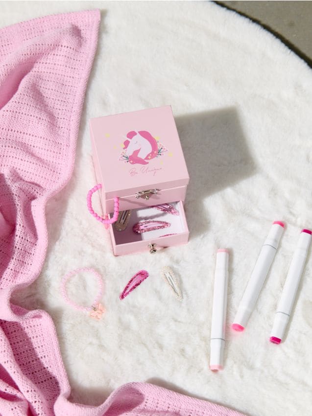 Sinsay - Organizer pentru bijuterii cu motiv de unicorn - roz