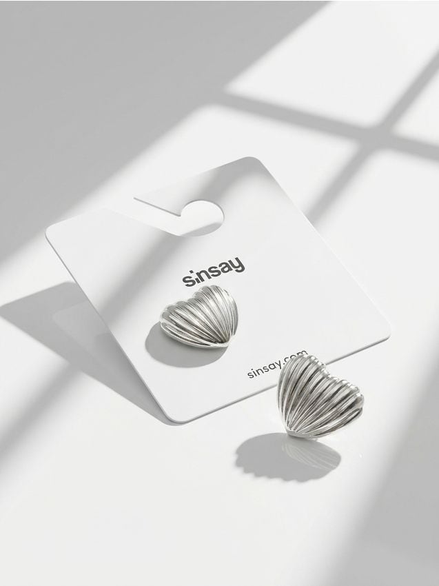 Orecchini a forma di conchiglia - argento