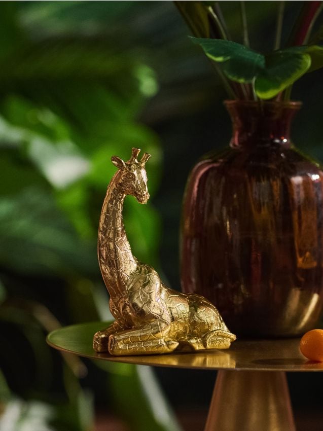 Decorazione da appoggio a forma di giraffa - oro