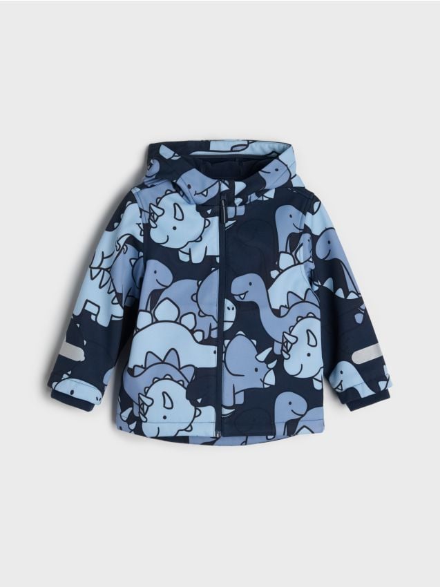 Sinsay - Kurtka softshell z kapturem z motywem dinozaurów - wielobarwny